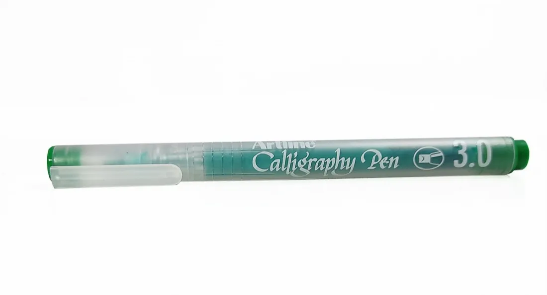 Artline Calligraphy Pen Dark Green Ink Pen Tip Size 3.0 mm Pack of 1